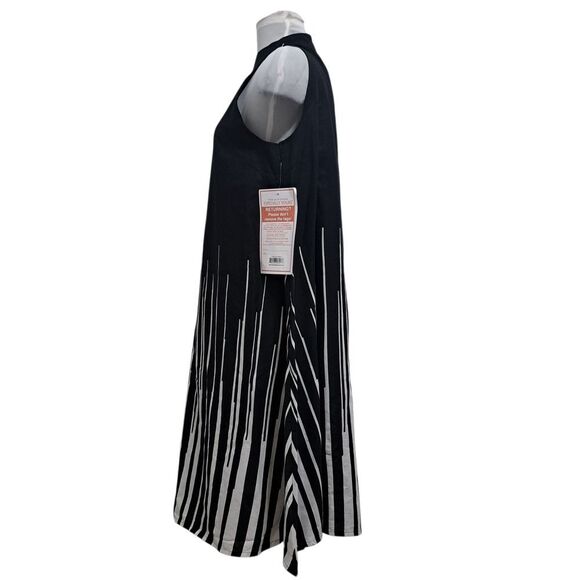 Vintage Esy Studio Ey Boho Casual Gothic Swing Into Print  Black/White Large NWT - Picture 3 of 13